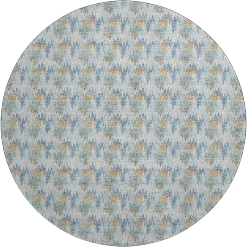 Luxury Washable Soft Essentials Seaside 8\' x 8\' Round Rug
