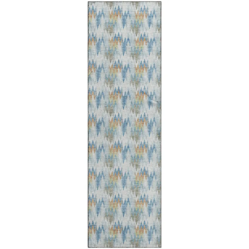 Luxury Washable Soft Essentials Seaside 2\'3\" x 7\'6\" Runner Rug