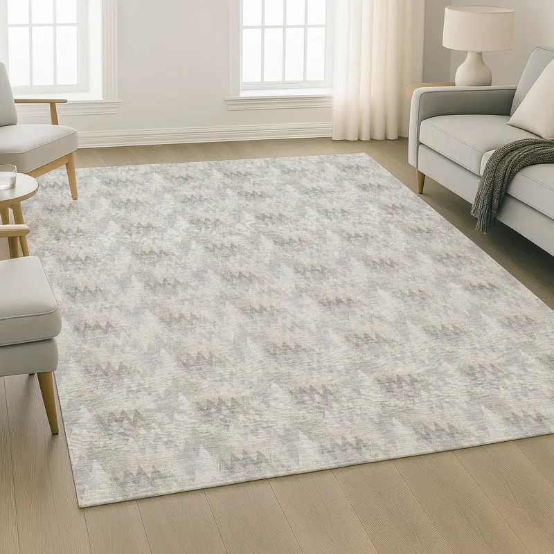 Luxury Washable Soft Essentials Silver 9\' x 12\' Rug