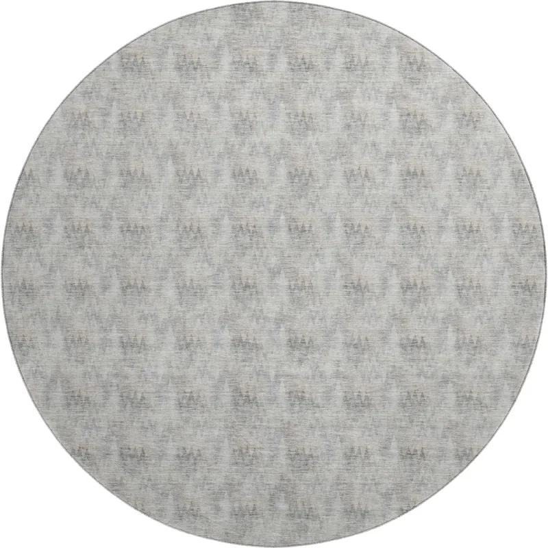 Luxury Washable Soft Essentials Silver 8\' x 8\' Round Rug