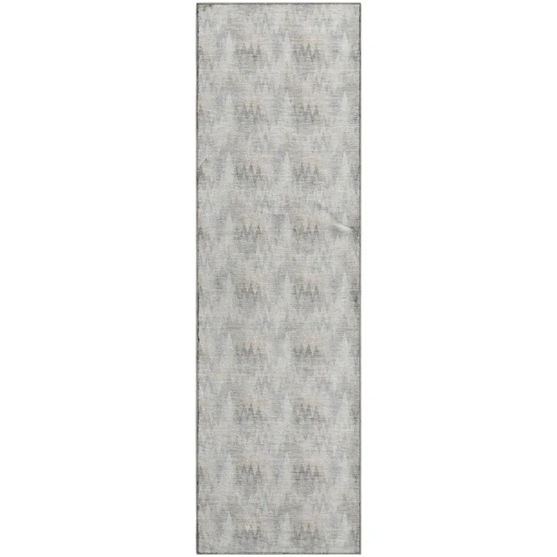 Luxury Washable Soft Essentials Silver 2\'3\" x 7\'6\" Runner Rug