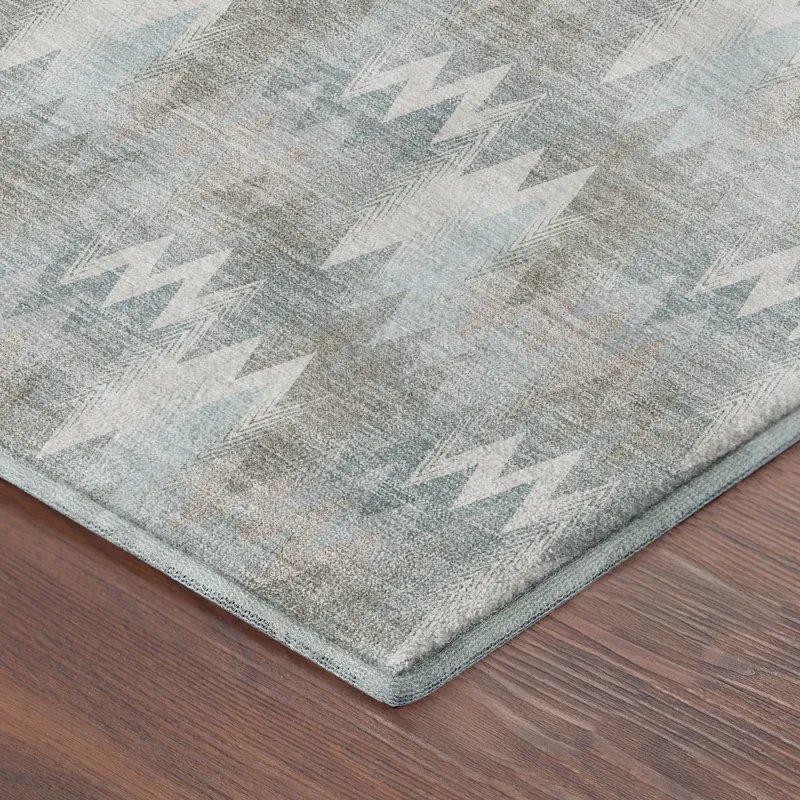 Luxury Washable Soft Essentials Sky 5\' x 7\'6\" Rug
