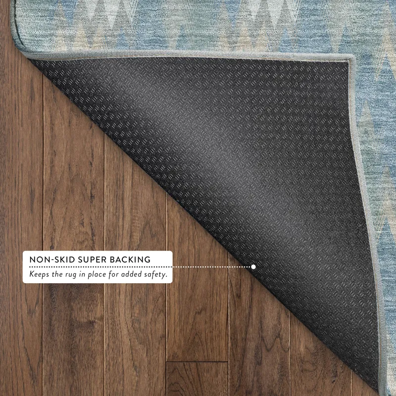 Luxury Washable Soft Essentials Teal 2\'3\" x 7\'6\" Runner Rug