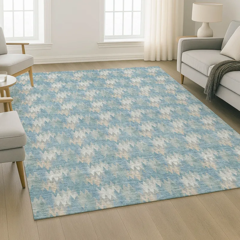 Luxury Washable Soft Essentials Teal 10\' x 14\' Rug