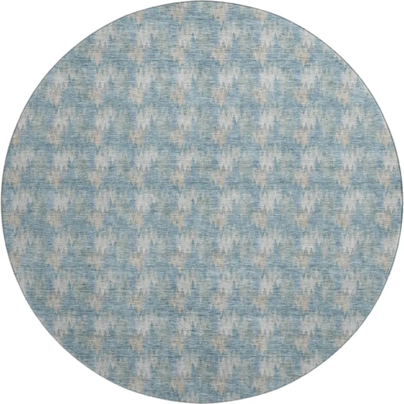 Luxury Washable Soft Essentials Teal 8\' x 8\' Round Rug