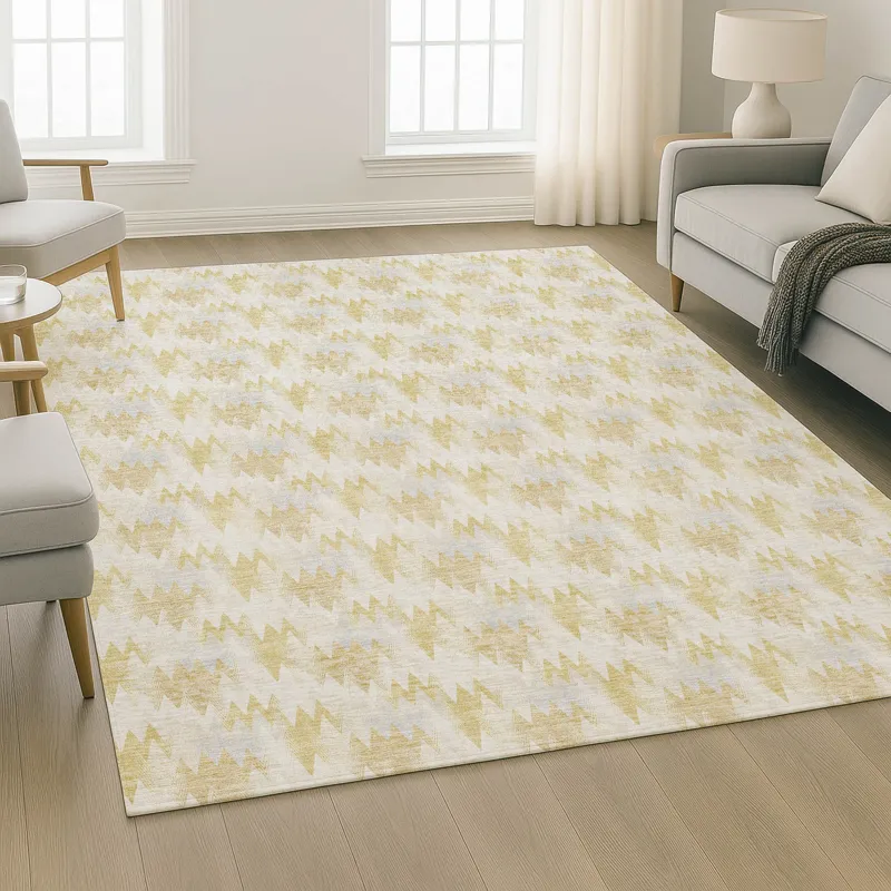 Luxury Washable Soft Essentials Wheat 8\' x 10\' Rug
