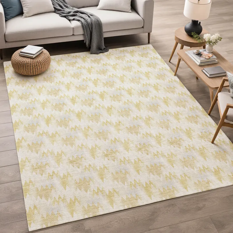 Luxury Washable Soft Essentials Wheat 8\' x 10\' Rug