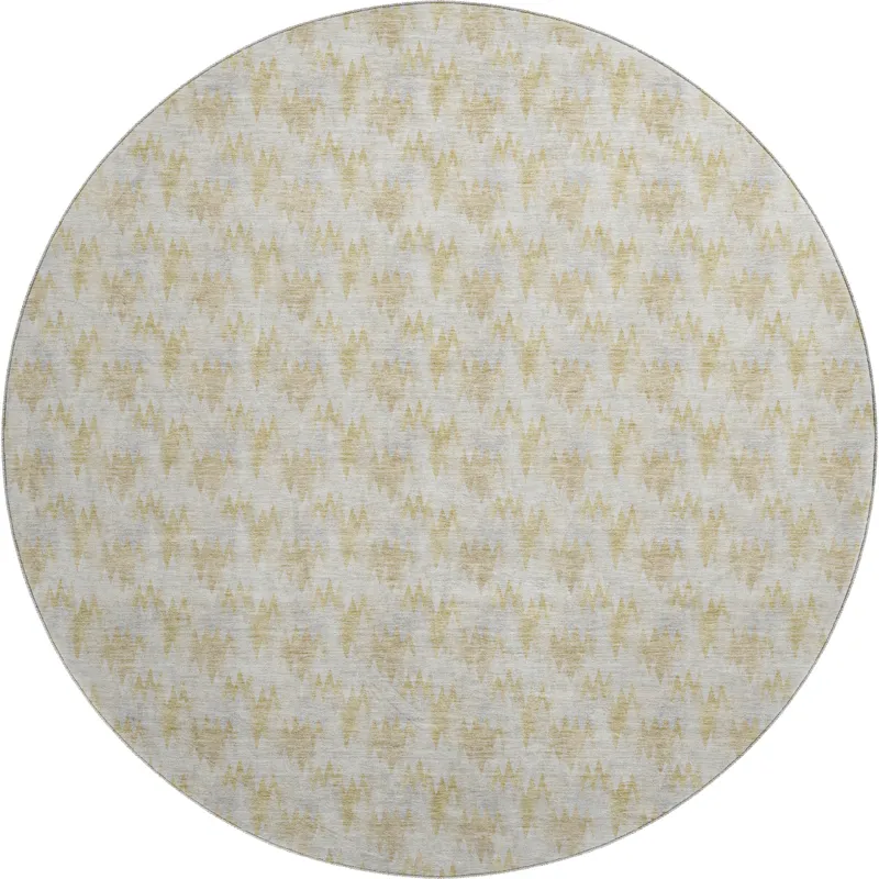 Luxury Washable Soft Essentials Wheat 8\' x 8\' Round Rug
