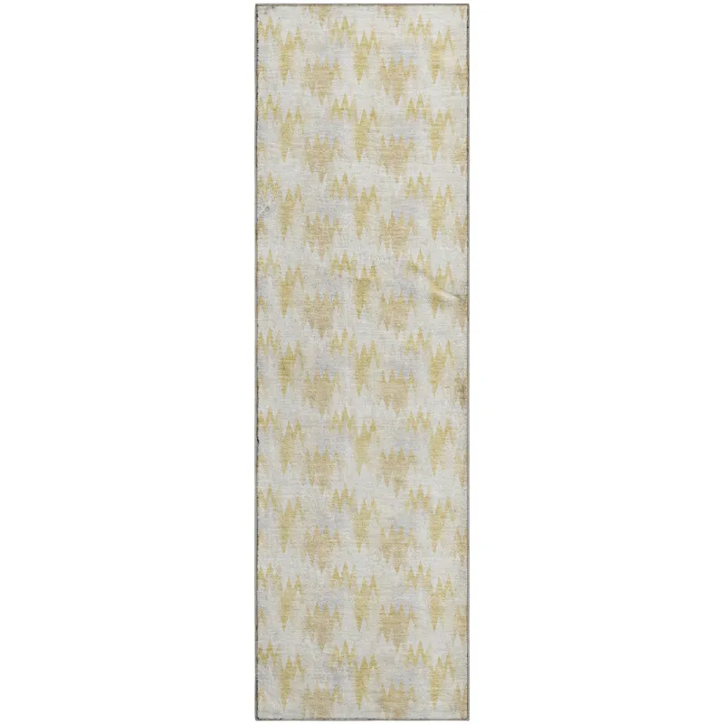 Luxury Washable Soft Essentials Wheat 2\'3\" x 7\'6\" Runner Rug
