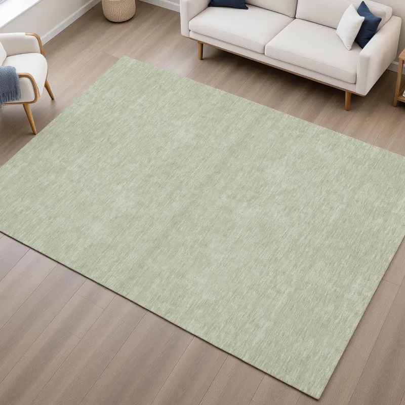 Luxury Washable Soft Essentials Celery 3\' x 5\' Rug