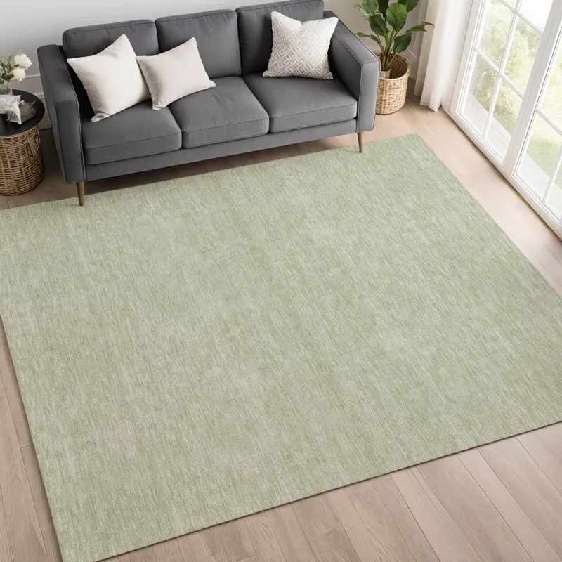 Luxury Washable Soft Essentials Celery 3\' x 5\' Rug