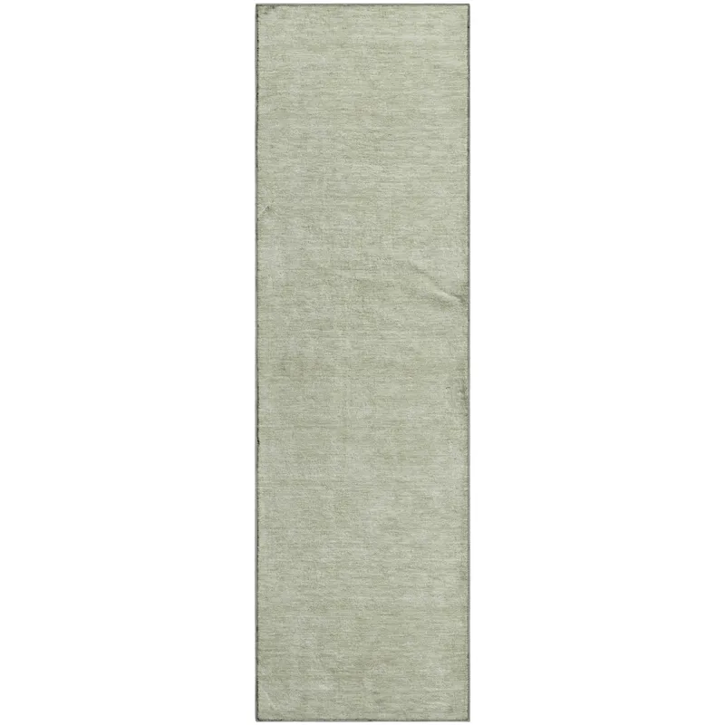 Luxury Washable Soft Essentials Celery 2\'3\" x 7\'6\" Runner Rug