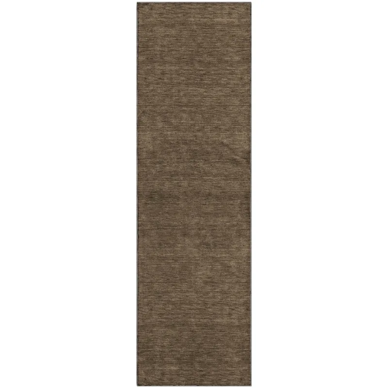 Luxury Washable Soft Essentials Chocolate 2\'3\" x 7\'6\" Runner Rug