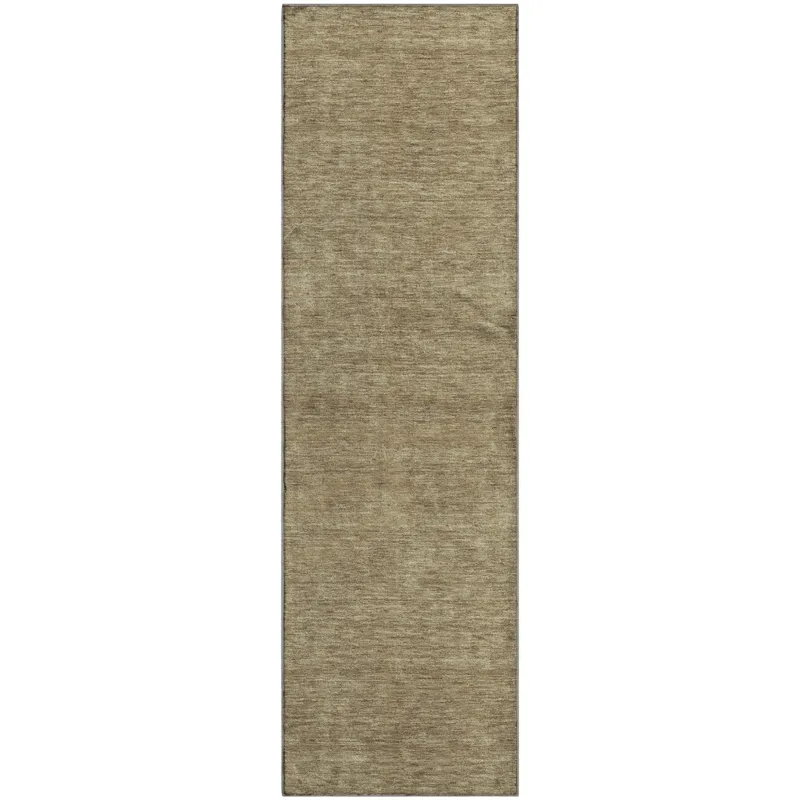 Luxury Washable Soft Essentials Coffee 2\'3\" x 7\'6\" Runner Rug