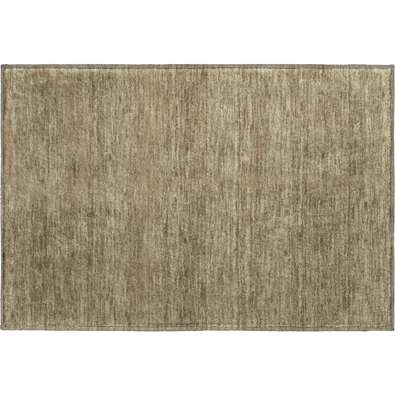 Luxury Washable Soft Essentials Coffee 1\'8\" x 2\'6\" Rug