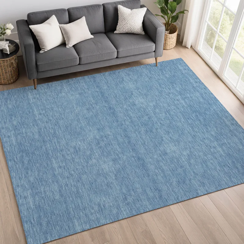 Luxury Washable Soft Essentials Denim 8\' x 10\' Rug