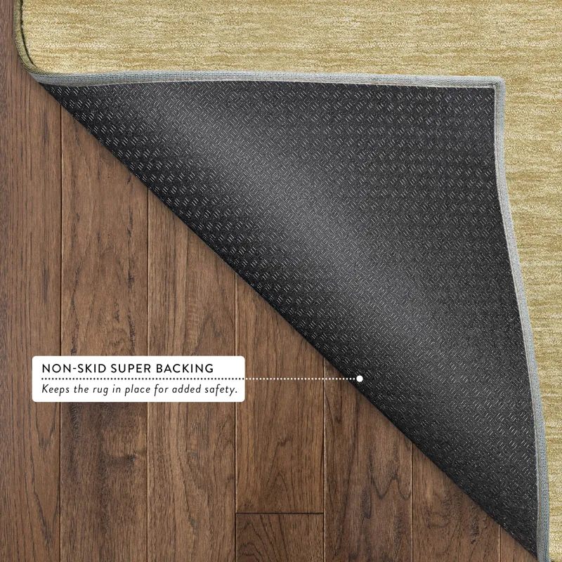 Luxury Washable Soft Essentials Gold 2\'6\" x 3\'10\" Rug