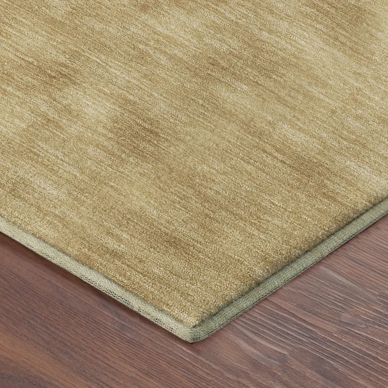 Luxury Washable Soft Essentials Gold 2\'6\" x 3\'10\" Rug