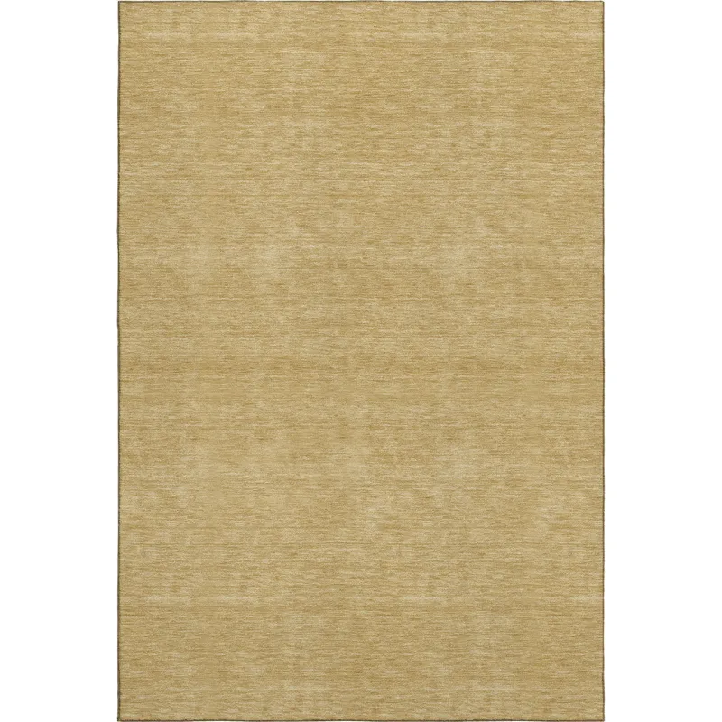 Luxury Washable Soft Essentials Gold 2\'6\" x 3\'10\" Rug