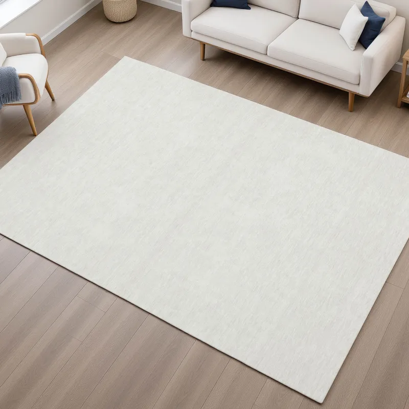 Luxury Washable Soft Essentials Ivory 8\' x 10\' Rug