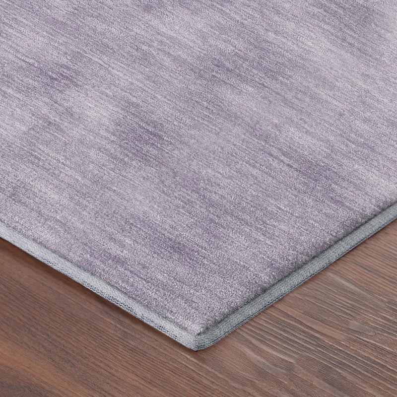 Luxury Washable Soft Essentials Lavender 2\'6\" x 3\'10\" Rug