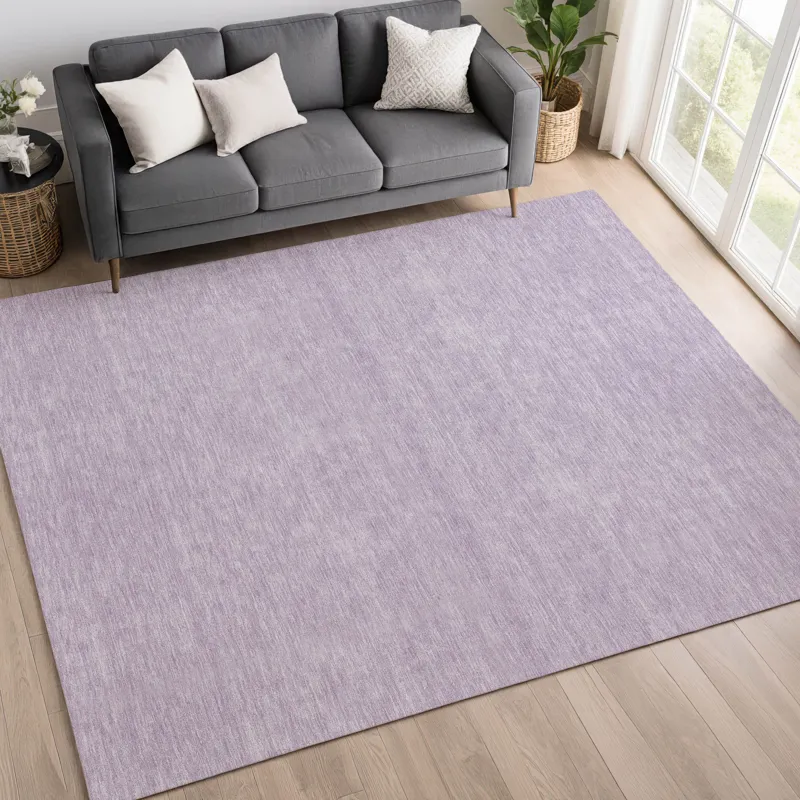 Luxury Washable Soft Essentials Lavender 2\'6\" x 3\'10\" Rug