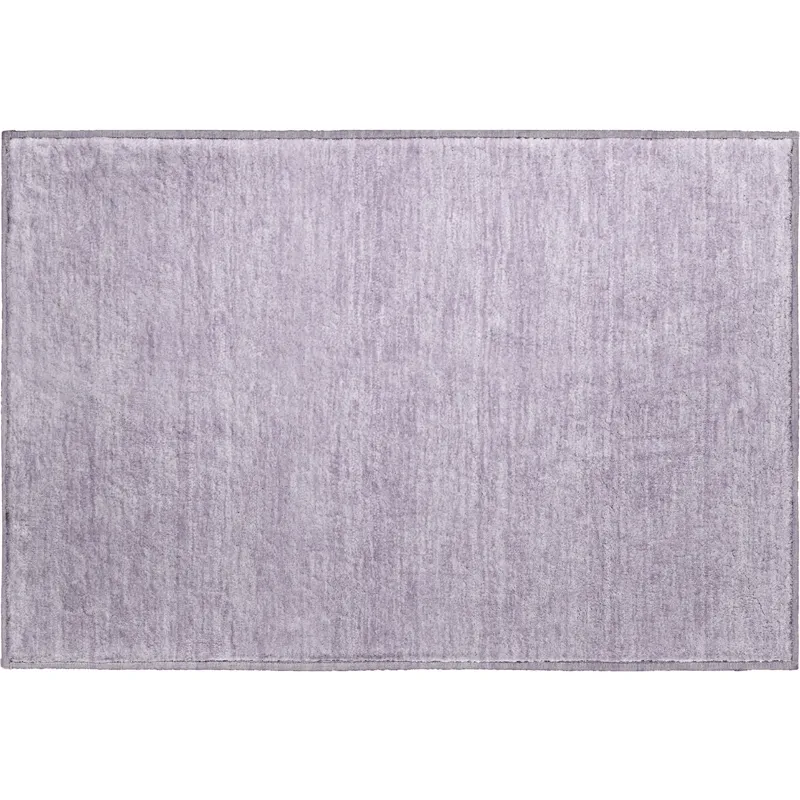 Luxury Washable Soft Essentials Lavender 1\'8\" x 2\'6\" Rug