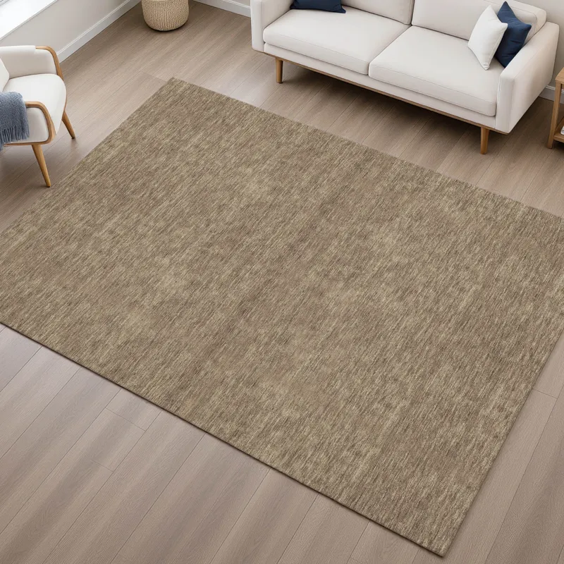 Luxury Washable Soft Essentials Mocha 8\' x 10\' Rug