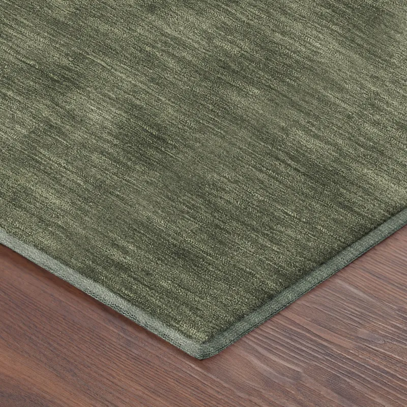 Luxury Washable Soft Essentials Olive 3\' x 5\' Rug