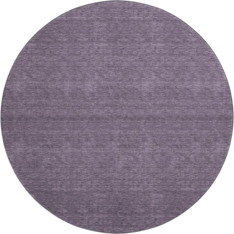 Luxury Washable Soft Essentials Plum 8\' x 8\' Round Rug