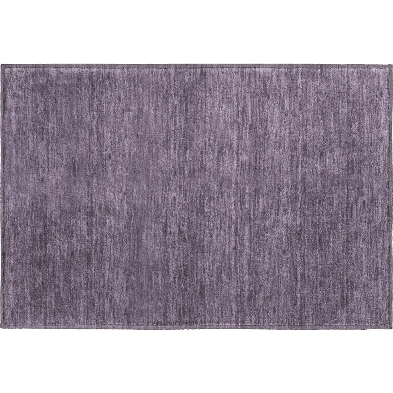 Luxury Washable Soft Essentials Plum 1\'8\" x 2\'6\" Rug