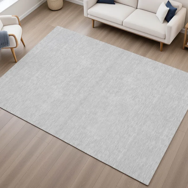 Luxury Washable Soft Essentials Silver 10\' x 14\' Rug