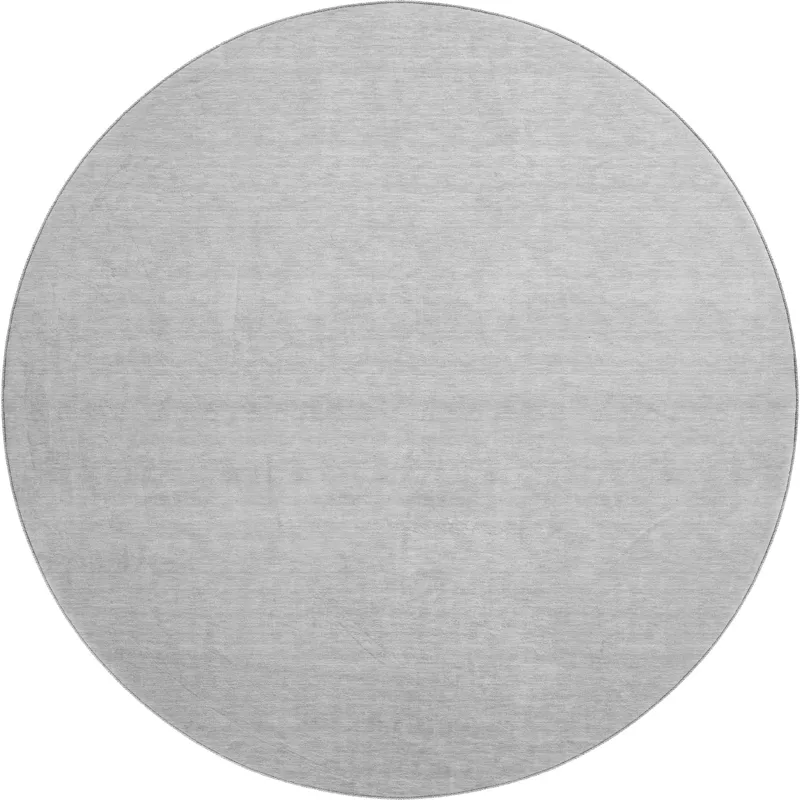 Luxury Washable Soft Essentials Silver 8\' x 8\' Round Rug
