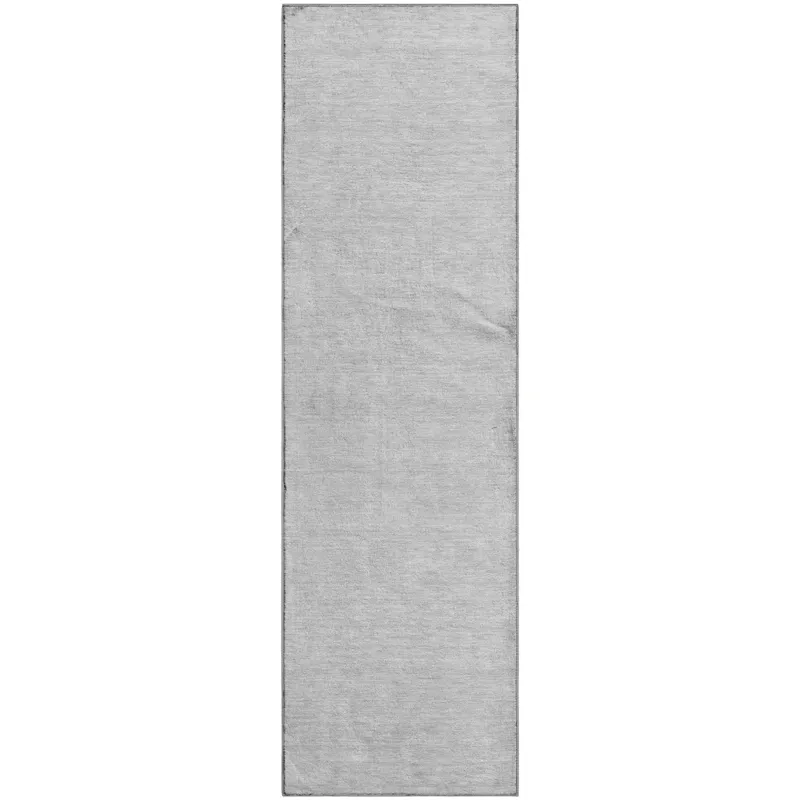 Luxury Washable Soft Essentials Silver 2\'3\" x 7\'6\" Runner Rug