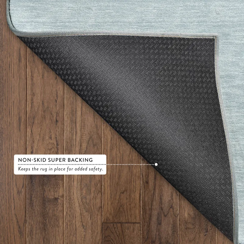Luxury Washable Soft Essentials Sky 5\' x 7\'6\" Rug
