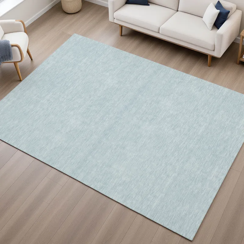 Luxury Washable Soft Essentials Sky 5\' x 7\'6\" Rug