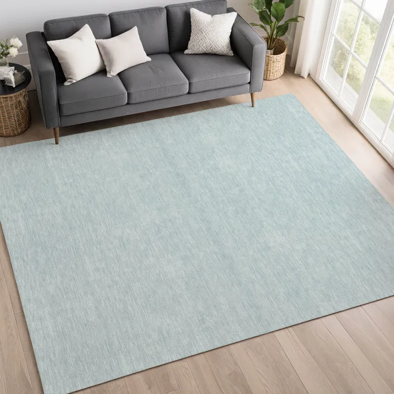 Luxury Washable Soft Essentials Sky 5\' x 7\'6\" Rug