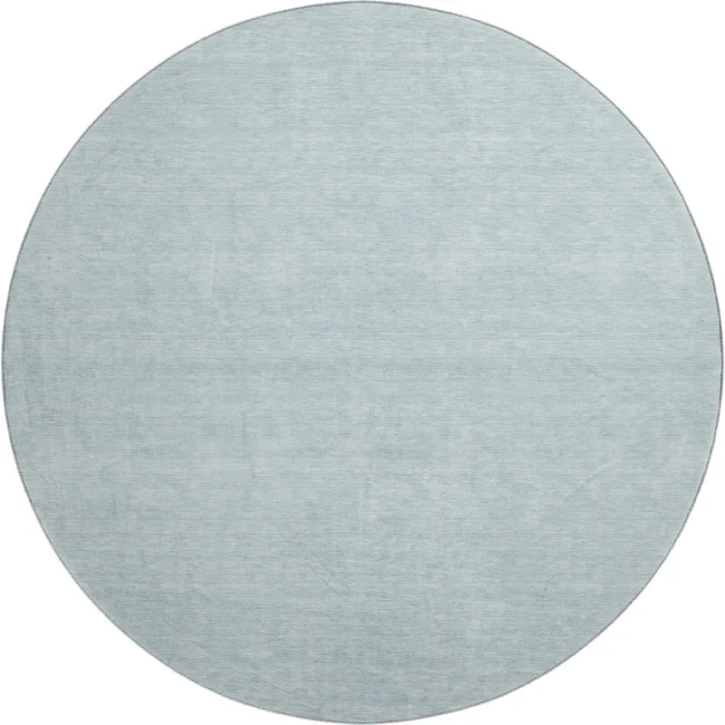 Luxury Washable Soft Essentials Sky 8\' x 8\' Round Rug