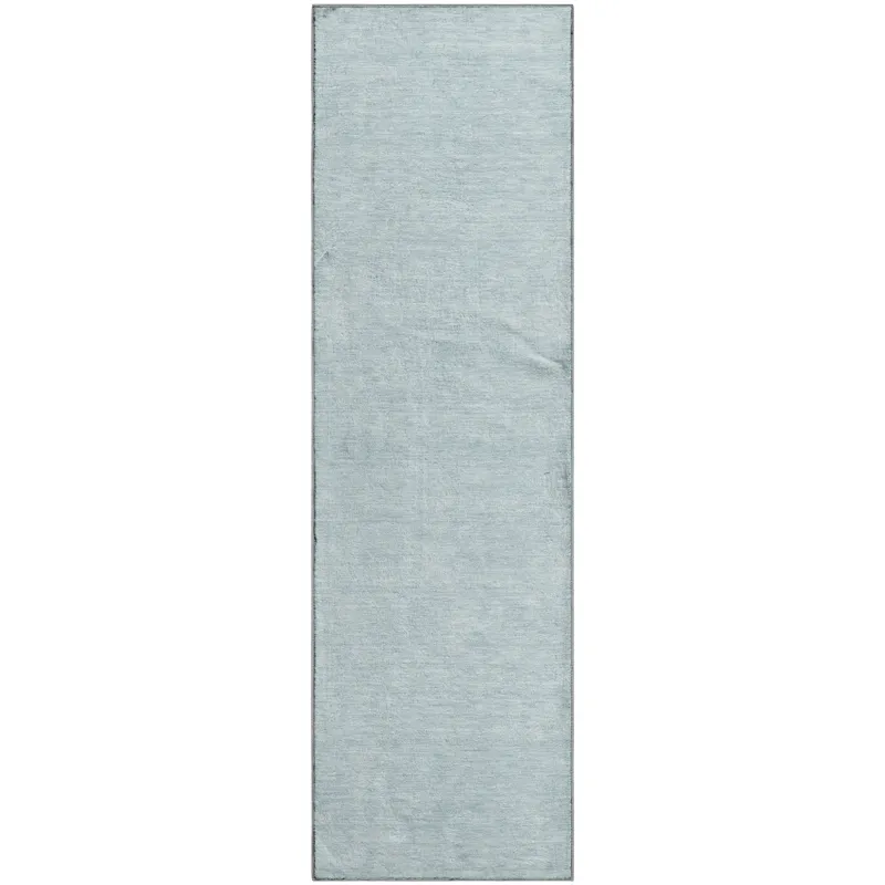 Luxury Washable Soft Essentials Sky 2\'3\" x 7\'6\" Runner Rug