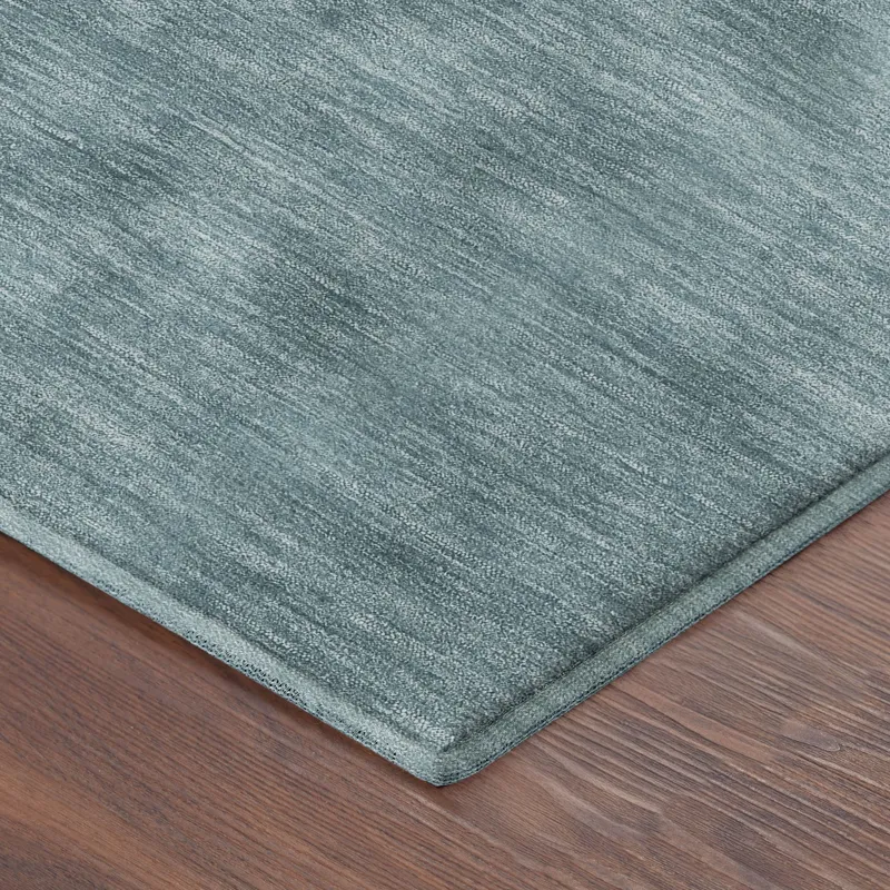 Luxury Washable Soft Essentials Teal 2\'6\" x 3\'10\" Rug
