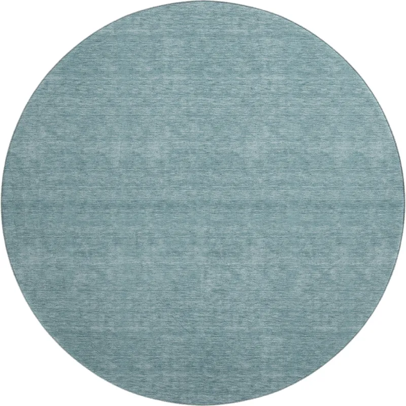 Luxury Washable Soft Essentials Teal 8\' x 8\' Round Rug