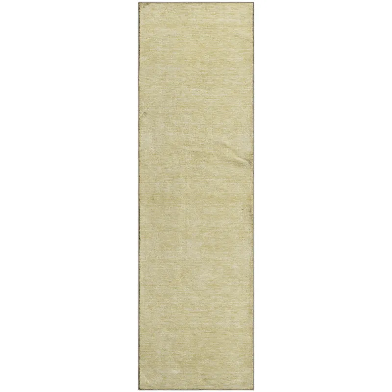 Luxury Washable Soft Essentials Wheat 2\'3\" x 7\'6\" Runner Rug