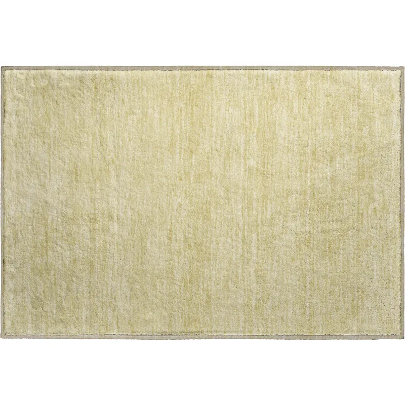 Luxury Washable Soft Essentials Wheat 1\'8\" x 2\'6\" Rug