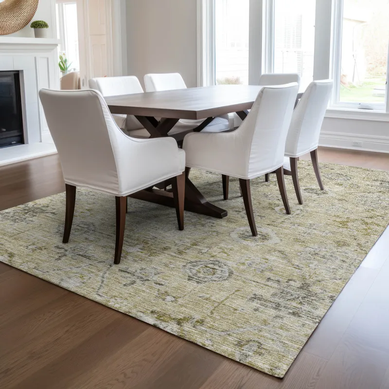 Luxury Washable Indoor/Outdoor Solace Beige 8\' x 10\' Rug