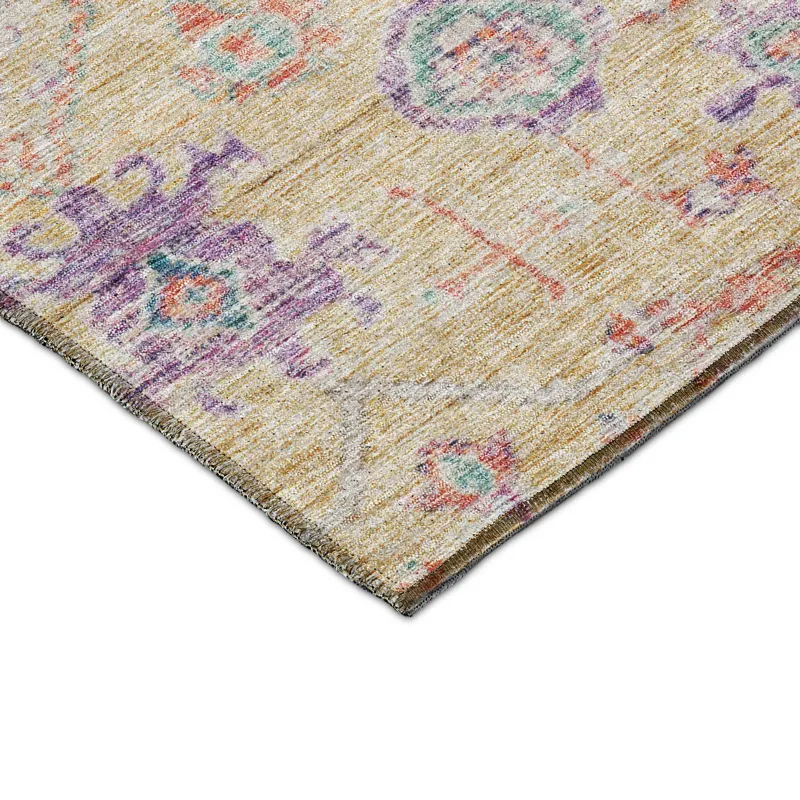 Luxury Washable Indoor/Outdoor Solace Peach 10\' x 14\' Rug