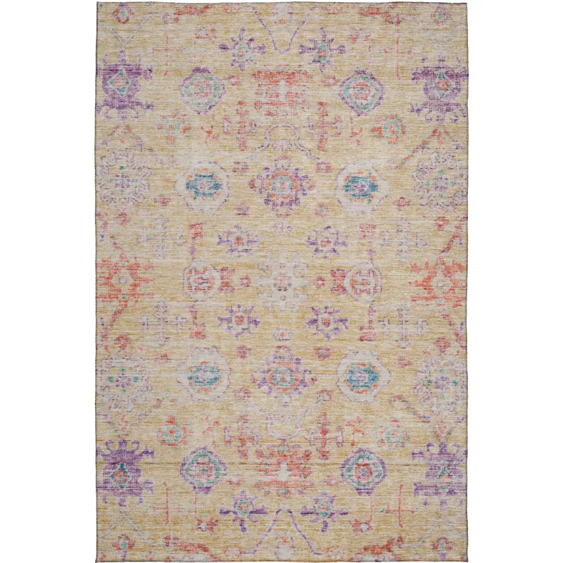 Luxury Washable Indoor/Outdoor Solace Peach 10\' x 14\' Rug