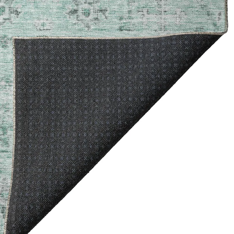 Luxury Washable Indoor/Outdoor Solace Teal 2\'6\" x 3\'10\" Rug