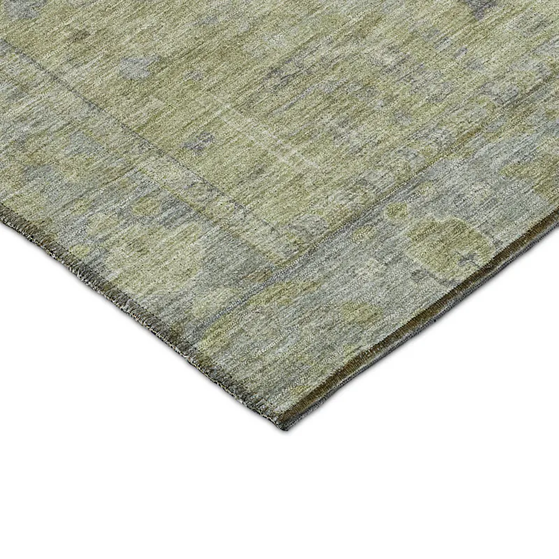 Luxury Washable Indoor/Outdoor Solace Aloe 9\' x 12\' Rug