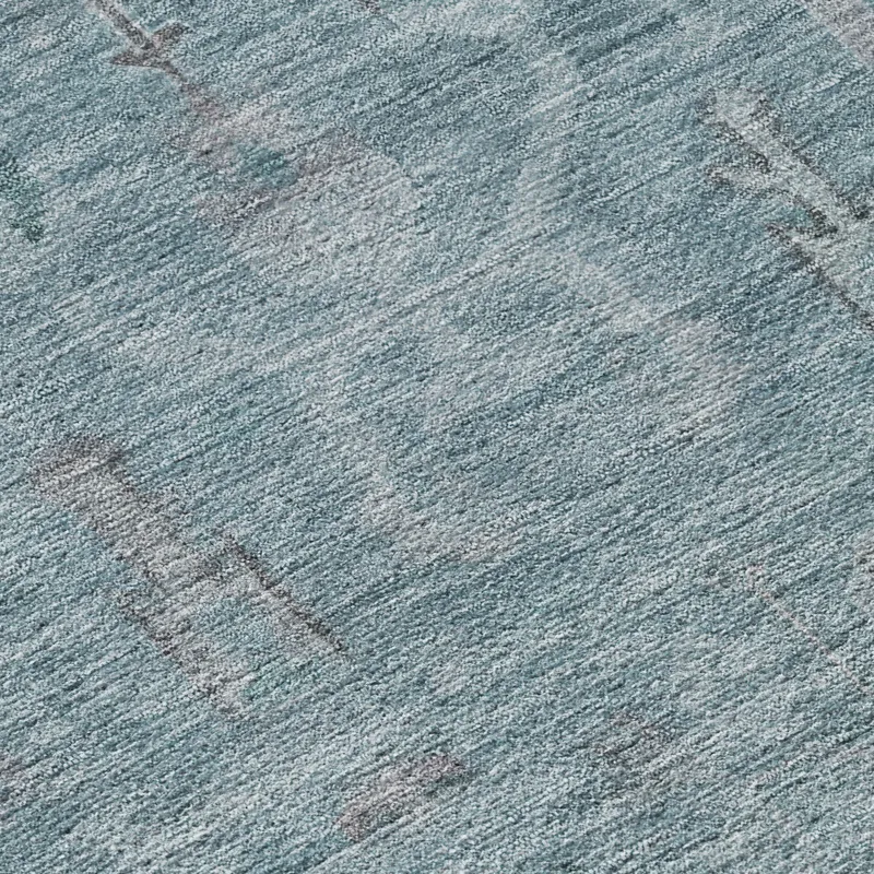 Luxury Washable Indoor/Outdoor Solace Aqua 2\'6\" x 3\'10\" Rug