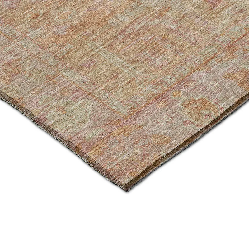 Luxury Washable Indoor/Outdoor Solace Coral 1\'8\" x 2\'6\" Rug